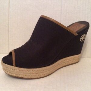 Tory Burch Canvas Slip-on Wedges